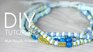 Multi Rocaille Armband  DIY Anleitung  Perlenladen Online [upl. by Yraunaj]