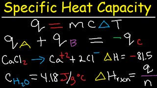 Specific Heat Capacity Problems amp Calculations  Chemistry Tutorial  Calorimetry [upl. by Anma566]