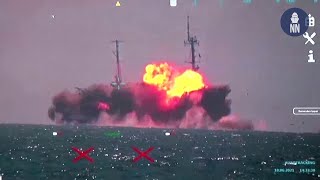 SINKEX Turkeys Antiship Missile Atmaca Sinks a Ship in Final Test [upl. by Abocaj783]