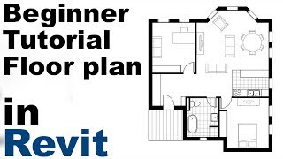 Revit Beginner Tutorial  Floor plan part 1 [upl. by Ahsinroc]