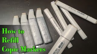 How to Refill Copic Markers Various Inks [upl. by Mannie311]