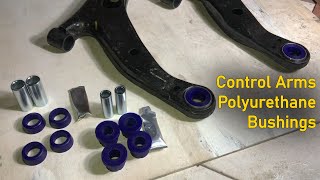 Replacing Rubber Bushings with Polyurethane  Control Arms [upl. by Leach]