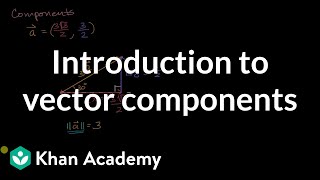 Introduction to vector components  Vectors  Precalculus  Khan Academy [upl. by Meesan274]