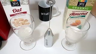 Oat Milk vs Almond Milk part 2 Frothing Test [upl. by Enitsrik112]