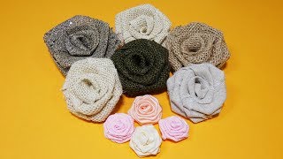 🌸Tutorial flores de tela fáciles🌸 [upl. by Magnum]