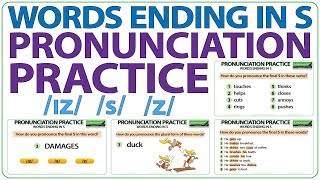 English Pronunciation Practice  How do you pronounce words ending in S [upl. by Hanah468]