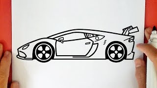 COME DISEGNARE UNA MACCHINA LAMBORGHINI [upl. by Enyaj]