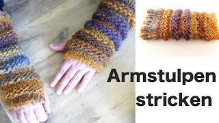 Armstulpen stricken  Stulpen stricken [upl. by Karly378]