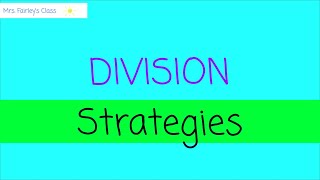 Division Strategies [upl. by Lamraj]