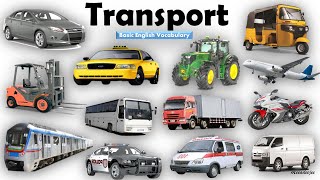 Learn Transport Names Vehicles Name  Mode of Transport  Basic English Learning [upl. by Eleira]