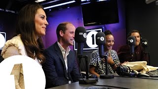 The Duke and Duchess of Cambridge surprise Radio 1s Adele Roberts [upl. by Atilem262]