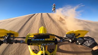 Epic Sand Dunes Freeriding Suzuki RM250 amp KTM350 [upl. by Dow]