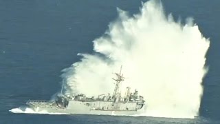 Sinking A Navy Frigate With Missiles And Torpedoes – SINKEX Sinking Exercise [upl. by Florence]