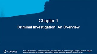 Chapter 01 Lecture on Criminal Investigation An Overview [upl. by Sandon]