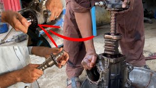 Hino Steering Gear Box Rebuild How to Repair Gear Box  Amazing Work [upl. by Icat]