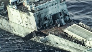 Missiles And Torpedo Sink Ship • SINKEX RIMPAC 2018 [upl. by Leumhs]