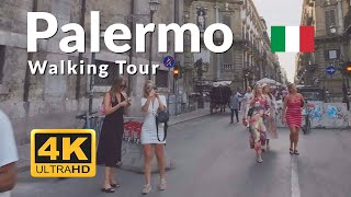 Palermo Sicily Walking Tour 4K Italy 🇮🇹 [upl. by Anivel]