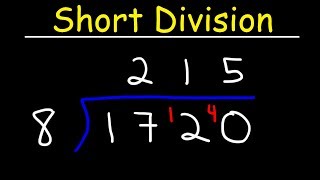 Short Division  A Fast Method [upl. by Niledam556]