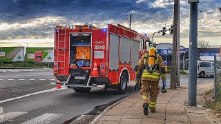 Helmet cam Pożar warsztatu w Opolu W akcji 5 zastępów [upl. by Otrebron]