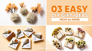 03 Easy DIY Handmade Gifts Ideas from A4 PAPER  AMY DIY CRAFT [upl. by Fidole]