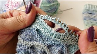 Das 1 reihige Knopfloch stricken  one row buttonhole [upl. by Anirtap]