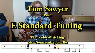 Tom Sawyer  Rush Bass Cover with Tabs [upl. by Barrie]