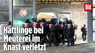 Gefängnismeuterei Polizei stürmt Knast in Thüringen  JVA Untermaßfeld [upl. by Poore878]