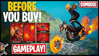 NEW GHOST RIDER Bundle Gameplay  Combos Before You Buy Fortnite Battle Royale [upl. by Harrell]