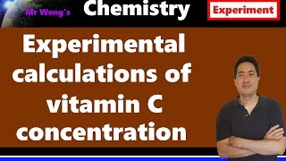 How to do titration calculations of vitamin C with iodine for IB [upl. by Karilynn]